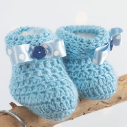 Layette crochet bleu